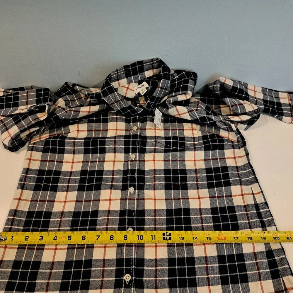 J. Crew Women's Small Soft Washed Flannel Shirt Style #BK533 New With Tag - Picture 10 of 13